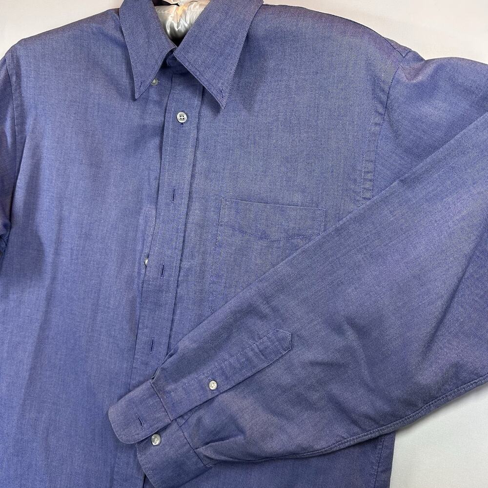 Lands' End Regular Fit Dress Shirt Size Small (15” neck) EUC - Small Equivelant